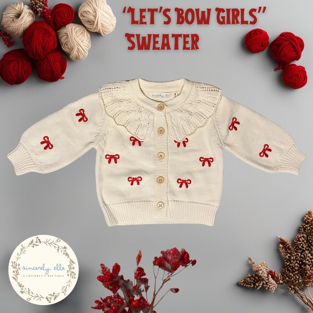Let's Bow Girls - Sweater - Cardigan